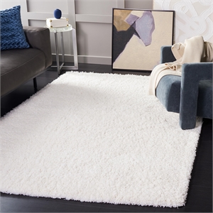 Safavieh Shag 3'-0&quot X 5'-0&quot Power Loomed Rug In White