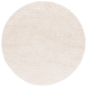 Safavieh Shag 6'-7&quot x 6'-7&quot Round Power Loomed Rug in Ivory