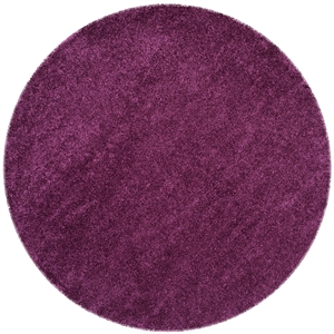 Safavieh Shag 4'-0&quot x 4'-0&quot Round Power Loomed Rug in Purple