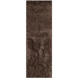 Safavieh Shag 2'-3&quot x 7'-0&quot Power Loomed Rug in Brown