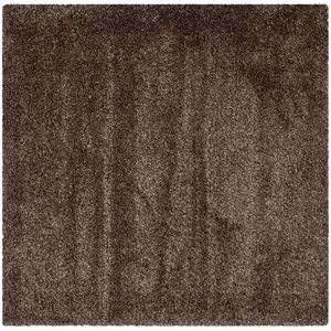 Safavieh Shag 6'-7&quot x 6'-7&quot Square Power Loomed Rug in Brown