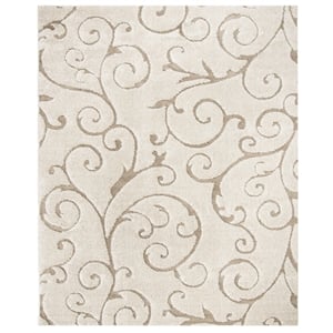 Safavieh Florida Shag 9'-6&quot x 13'-0&quot  Power Loomed Rug in Cream / Beige
