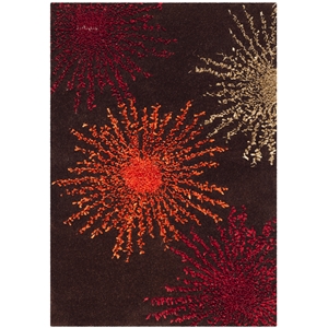 Safavieh Soho 2'-0&quot x 3'-0&quot Wool Hand Tufted Rug in Brown / Multi-Color