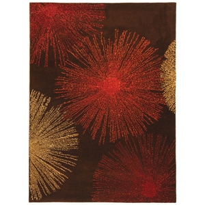 Safavieh Soho 7'-6&quot x 9'-6&quot Wool Hand Tufted Rug in Brown / Multi-Color