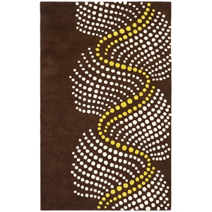 Safavieh Soho 3'-6&quot x 5'-6&quot Wool and Viscose Hand Tufted Rug in Brown / Beige