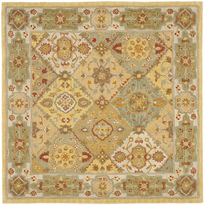 Safavieh Heritage Square Rug in Multi / Ivory