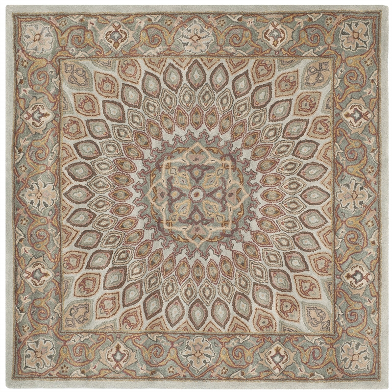 Safavieh Heritage Square Rug in Blue / Grey