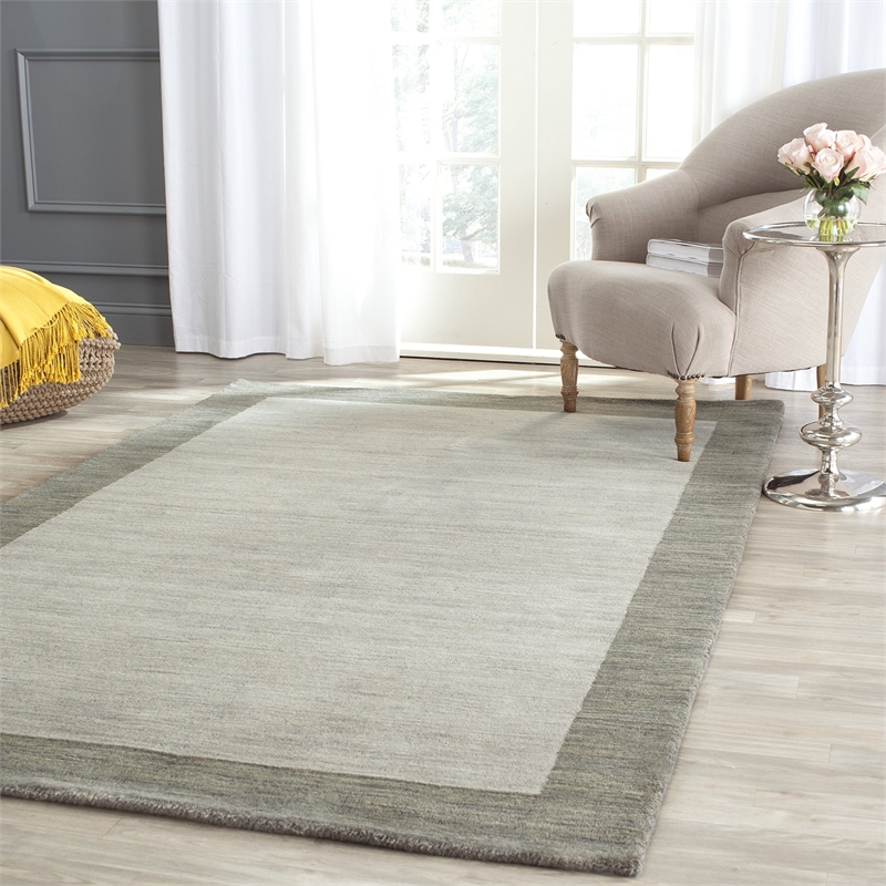 Safavieh Himalaya Square Rug in Light Grey / Dark Grey