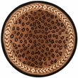 Safavieh Chelsea 8' X 8' Round Wool Hand Hooked Rug in Black / Brown
