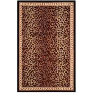 Safavieh Chelsea 9' X 12' Wool Hand Hooked Rug in Black / Brown