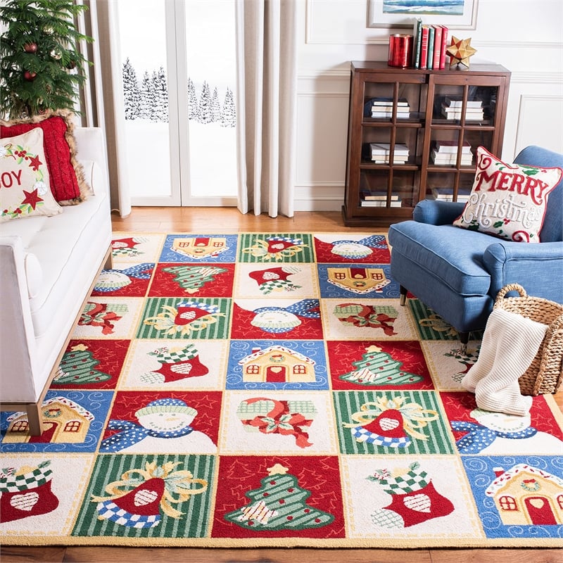 Safavieh Chelsea Rectangle Rug in White / Multi