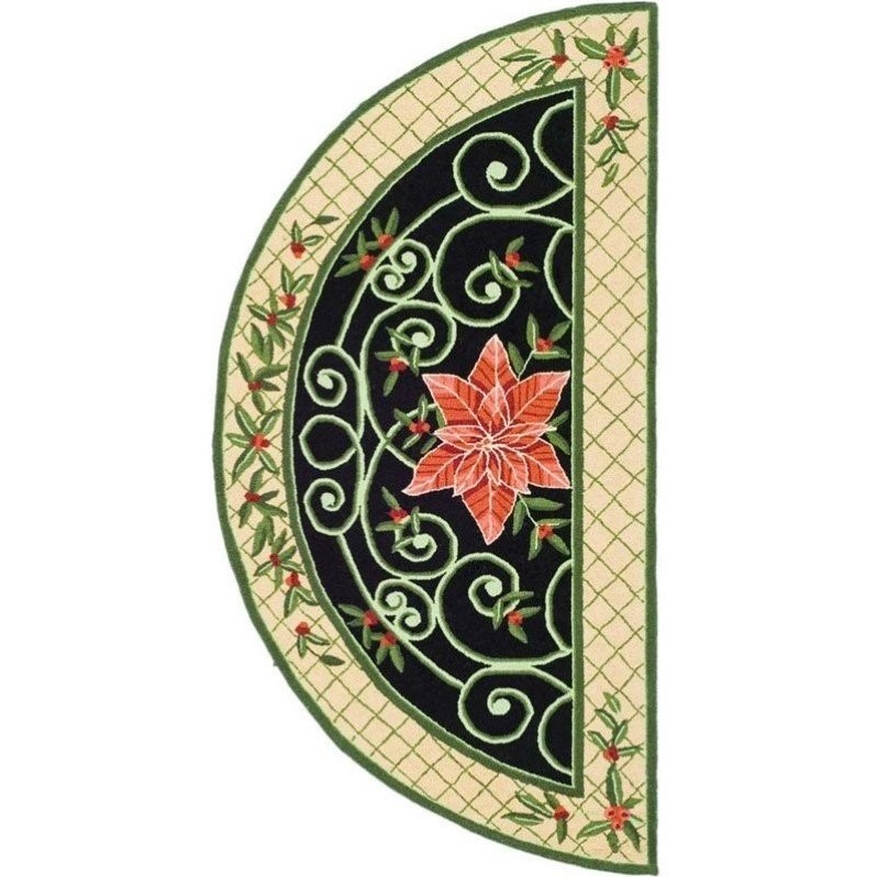 Safavieh Chelsea Half Moon Rug in Green / Beige
