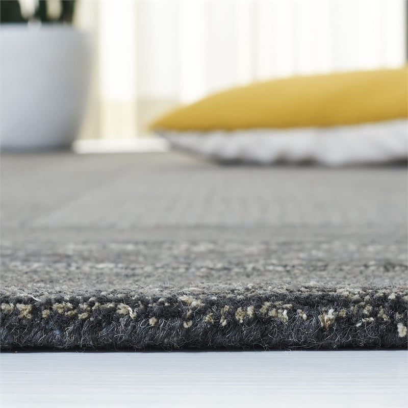 Safavieh Impressions Runner Rug in Charcoal / Blue