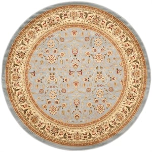 Safavieh Lyndhurst 7' X 7' Round Power Loomed Rug in Light Blue / Ivory
