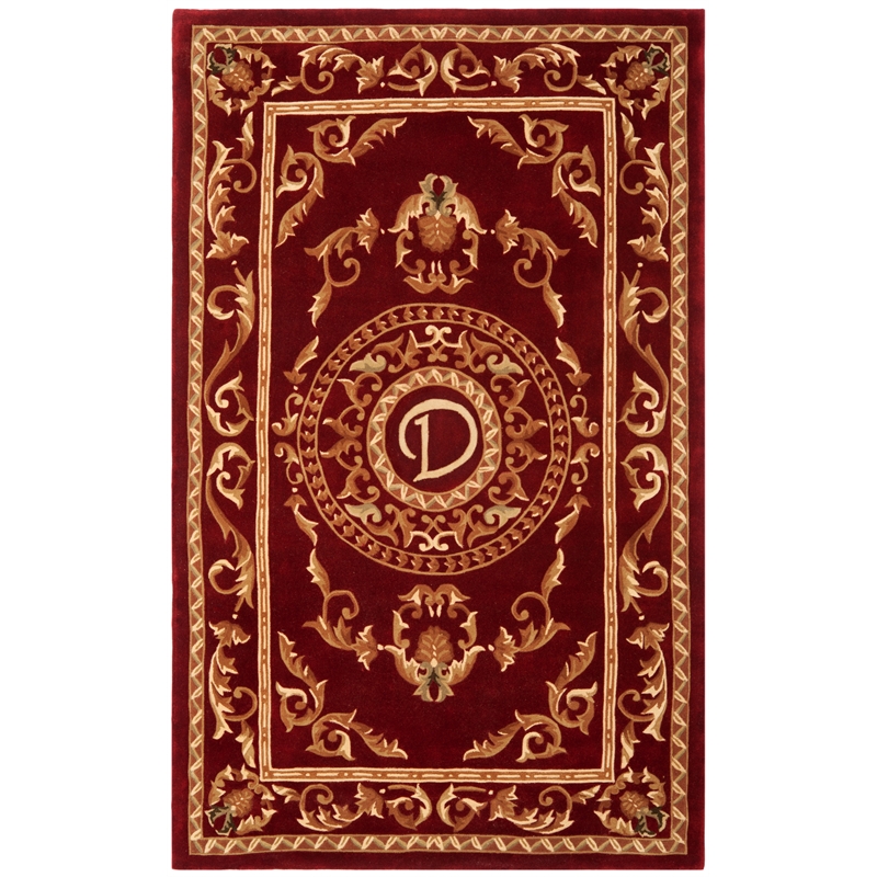 Safavieh Naples 5' X 8' Wool Hand Tufted Rug in Burgundy