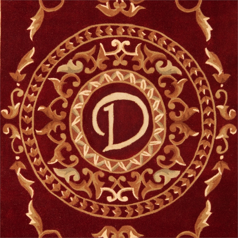 Safavieh Naples 5' X 8' Wool Hand Tufted Rug in Burgundy