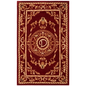 Safavieh Naples 5' X 8' Wool Hand Tufted Rug in Burgundy