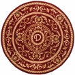 Safavieh Naples 6' X 6' Round Wool Hand Tufted Rug in Burgundy