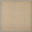 Safavieh Natural Fiber Square Rug in Natural / Grey