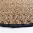 Safavieh Natural Fiber Round Rug in Natural / Black