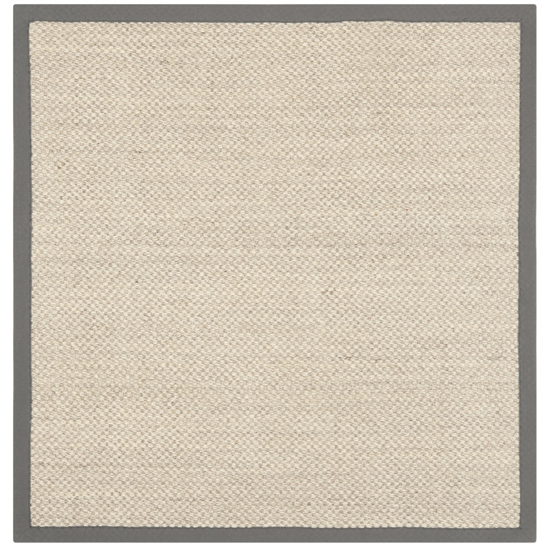 Safavieh Natural Fiber Square Rug in Marble / Grey
