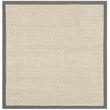 Safavieh Natural Fiber Square Rug in Marble / Grey