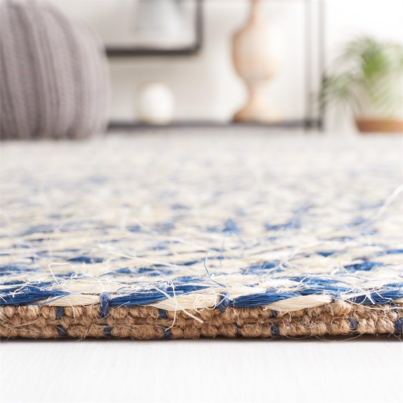 Safavieh Natural Fiber Oversized Rug in Blue / Ivory