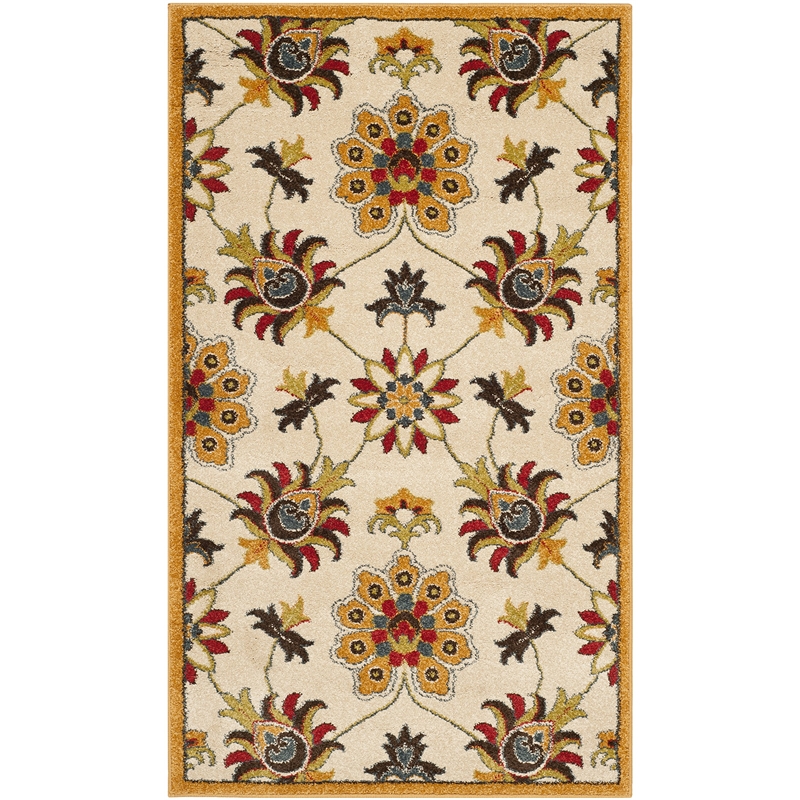 Safavieh Newbury Rectangle Rug in Ivory / Gold