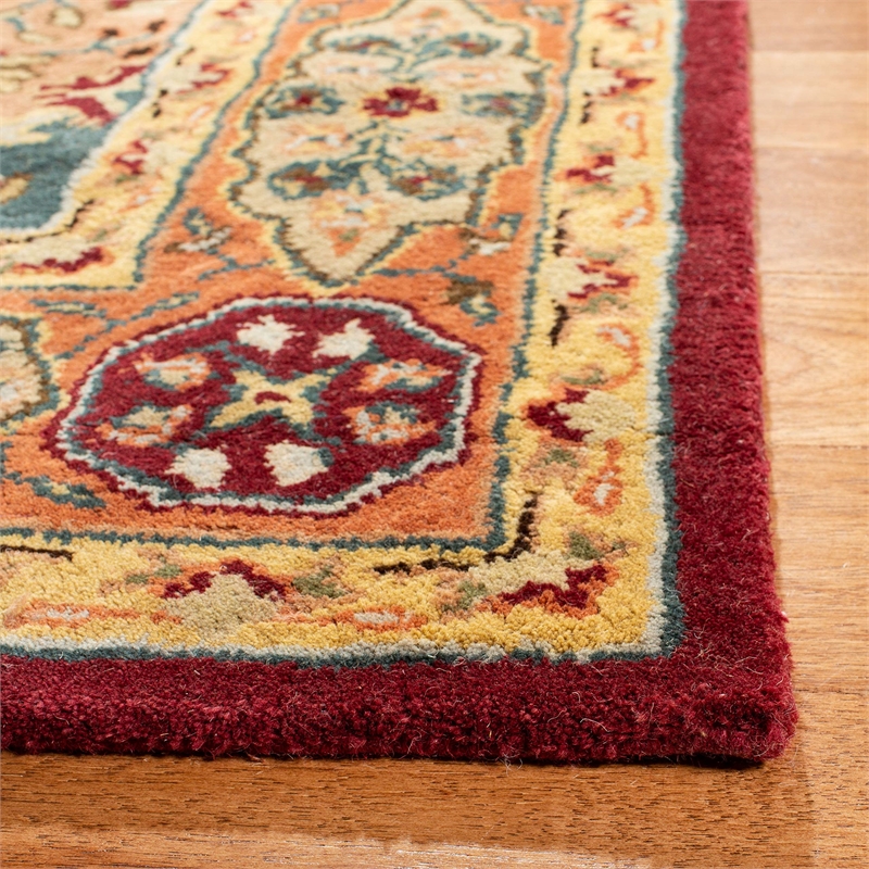 Safavieh Legend Rectangle Rug in Red and Rust