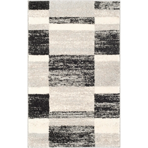 Safavieh Retro Runner Rug in Black / Light Grey