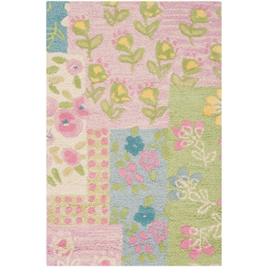 Safavieh Safavieh Kids 2'-0&quot x 3'-0&quot Wool Hand Tufted Rug in Pink / Multi-Color