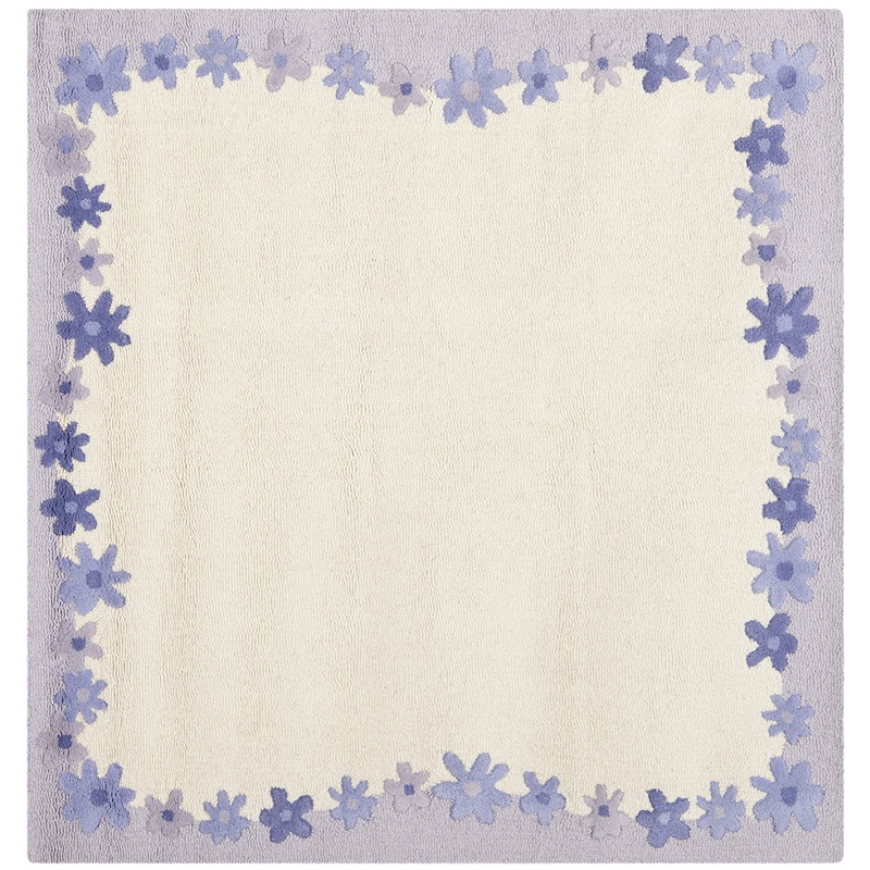 Safavieh Square Rug in Ivory - Lavander