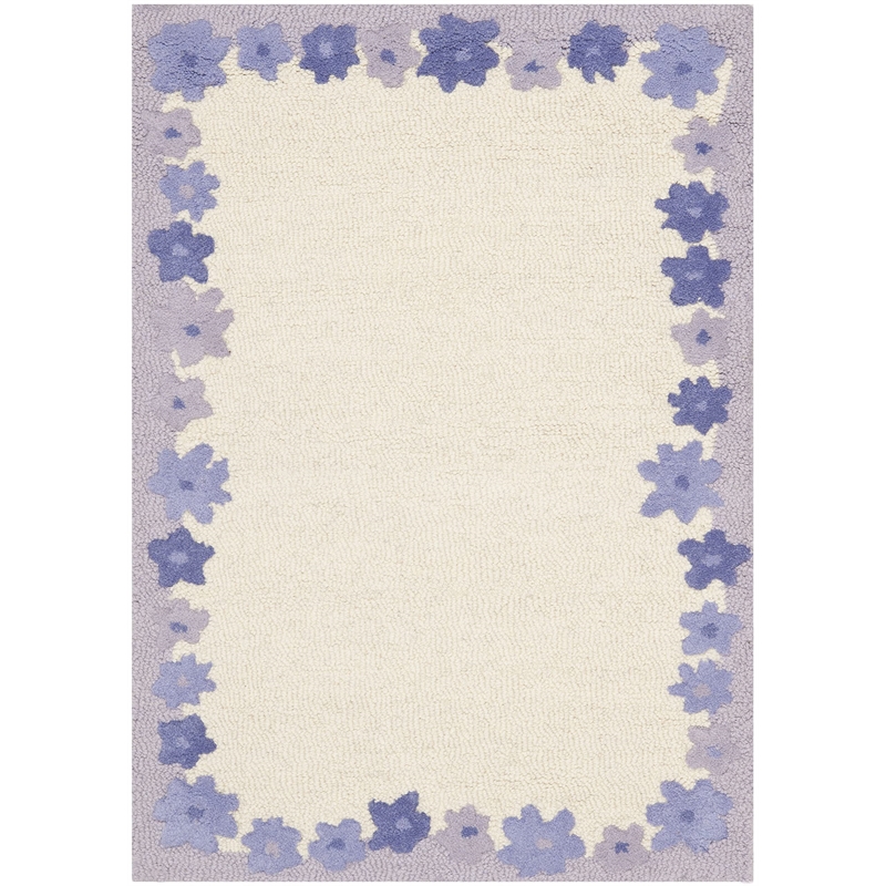 Safavieh Round Rug in Ivory - Lavander