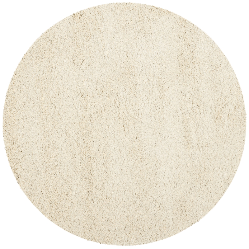 Safavieh California Shag Round Rug in Ivory