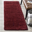 Safavieh California Shag Runner Rug in Maroon