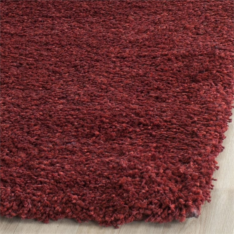 Safavieh California Shag Runner Rug in Maroon