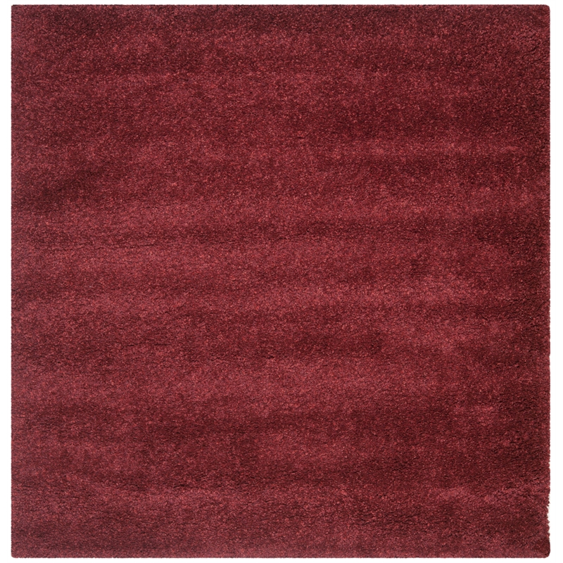 Safavieh California Shag Square Rug in Maroon