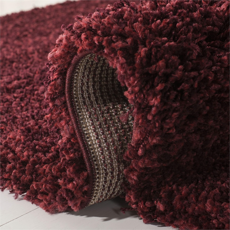 Safavieh California Shag Square Rug in Maroon