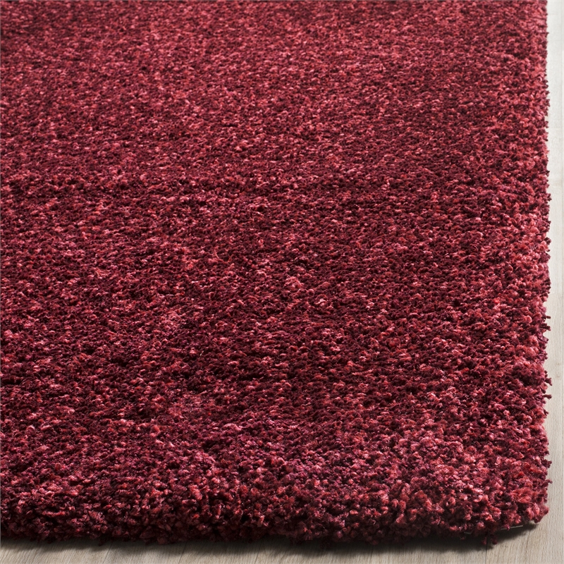 Safavieh California Shag Square Rug in Maroon