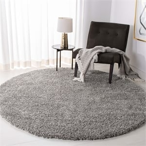 Safavieh California Shag Round Rug in Silver