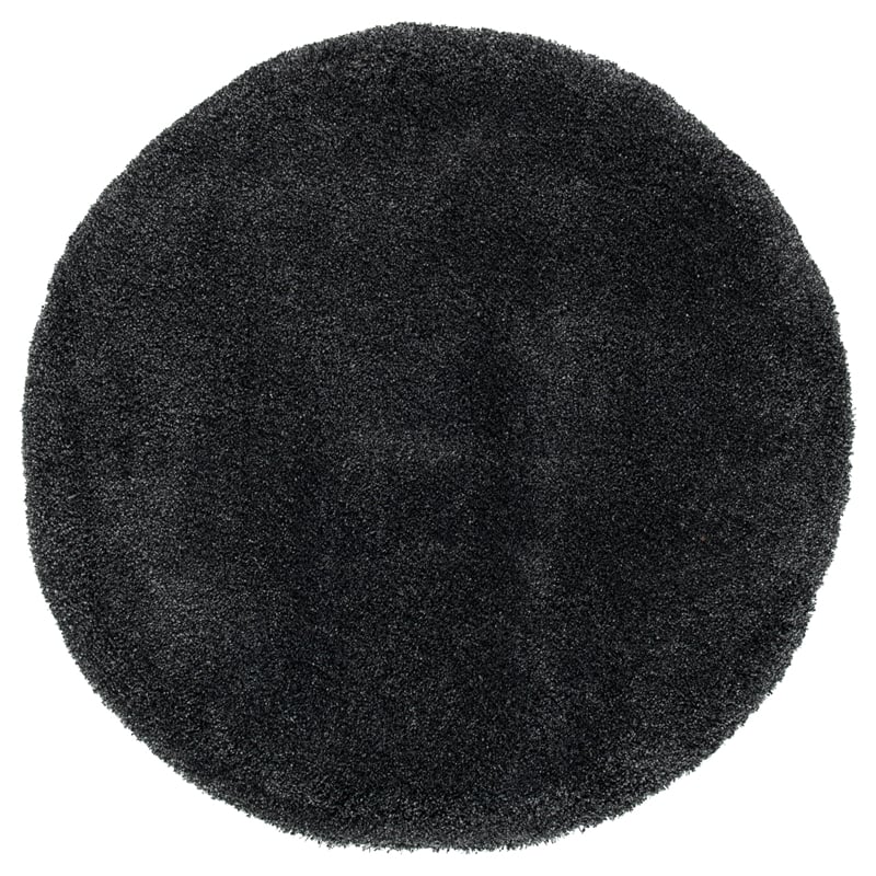 Safavieh Milan Shag Round Rug in Dark Grey