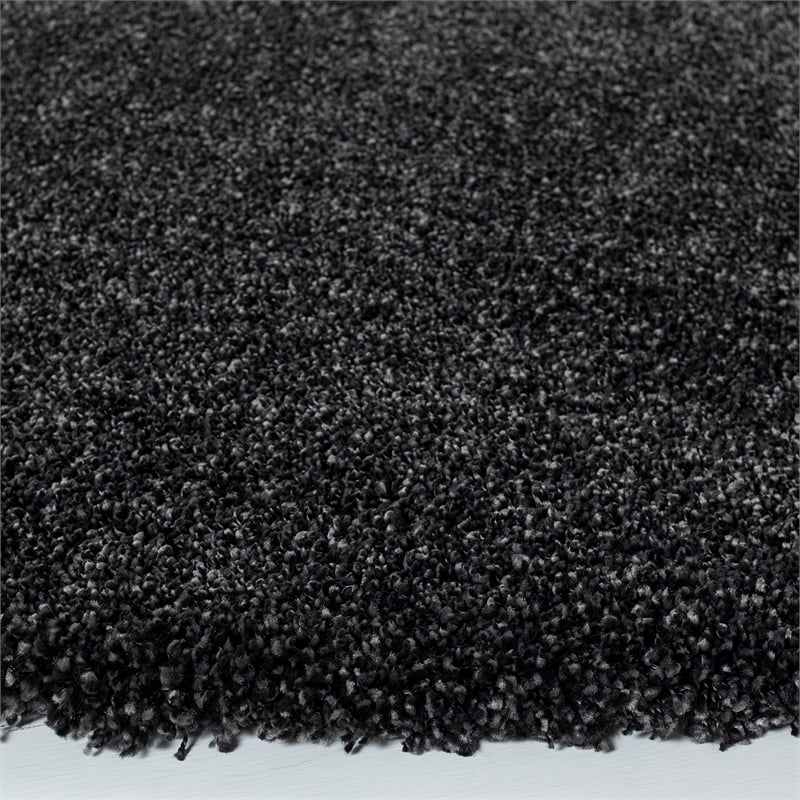 Safavieh Milan Shag Round Rug in Dark Grey
