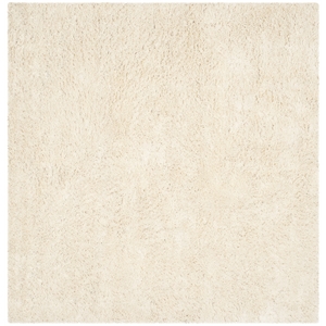 Safavieh Shag 7'-0&quot x 7'-0&quot  Square Polyester Hand Tufted Rug in Ivory