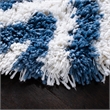 Safavieh Shag Round Rug in Ivory / Blue