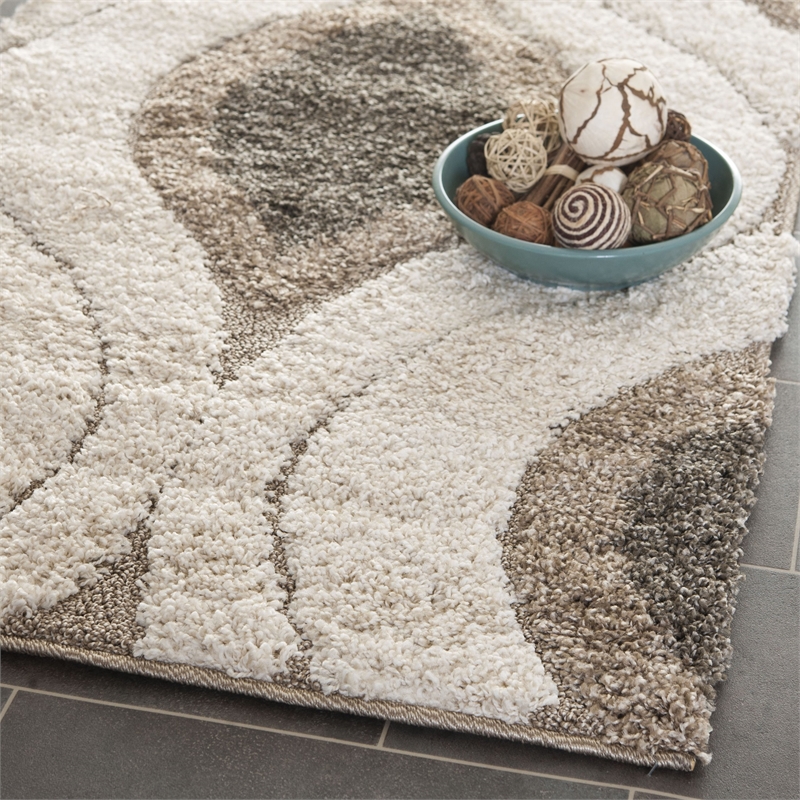 Safavieh Florida Shag Oversized Rug in Cream / Smoke