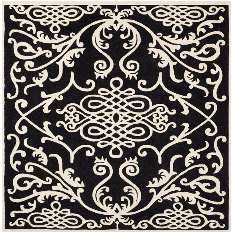 Safavieh Soho  Square Rug in Black / Ivory