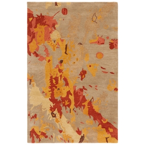 Safavieh Soho 3'-6&quot x 5'-6&quot Wool Hand Tufted Rug in Beige / Multi-Color