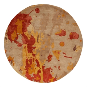Safavieh Soho 6'-0&quot x 6'-0&quot Wool Hand Tufted Rug in Beige / Multi-Color