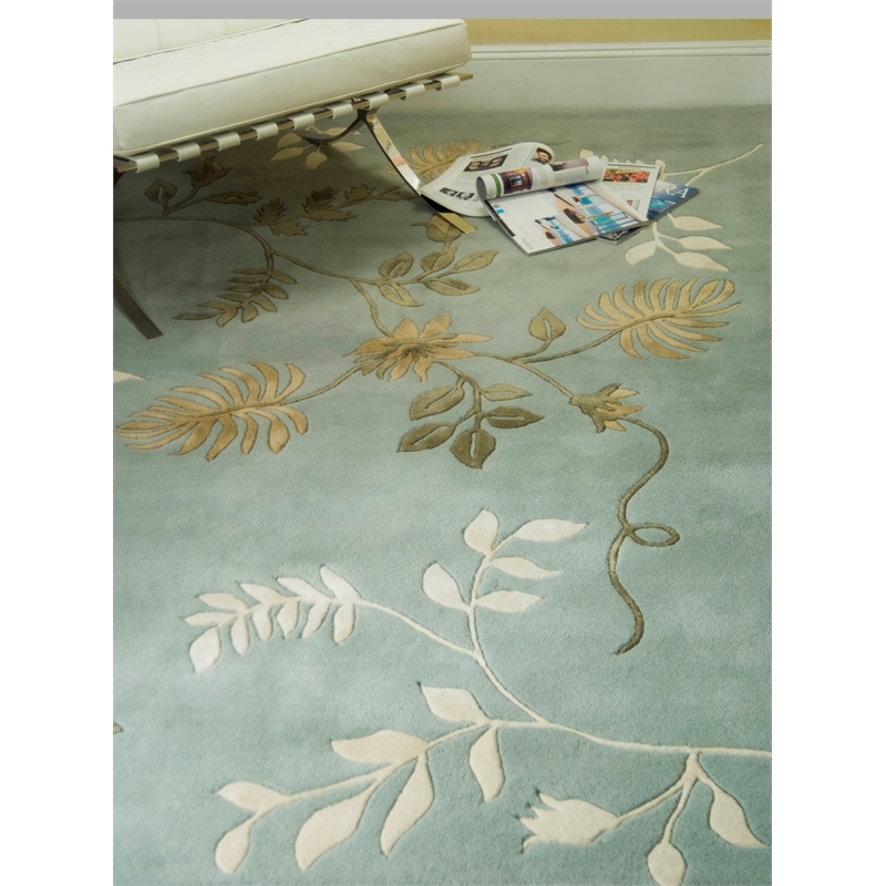 Safavieh Soho 12' X 15' Wool and Viscose Hand Tufted Rug in Light Blue