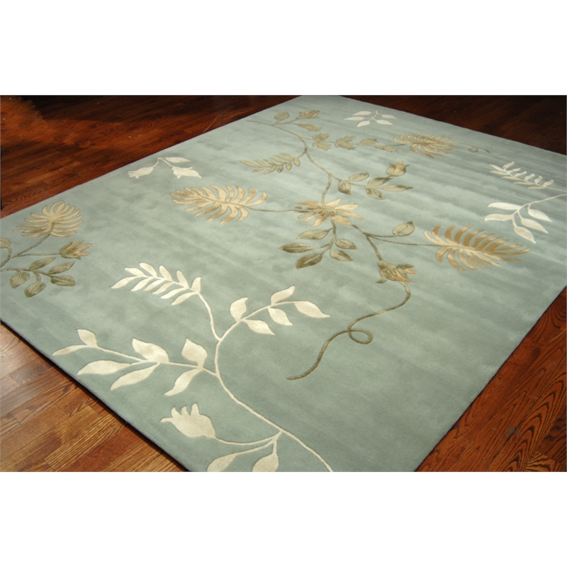 Safavieh Soho 9' X 12' Wool Hand Tufted Rug in Light Blue